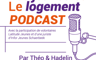 Affiche de podcast, avec un micro