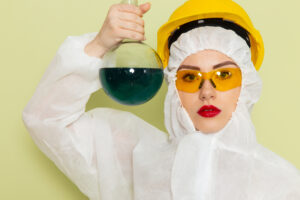 Une femme dans un labo scientifique